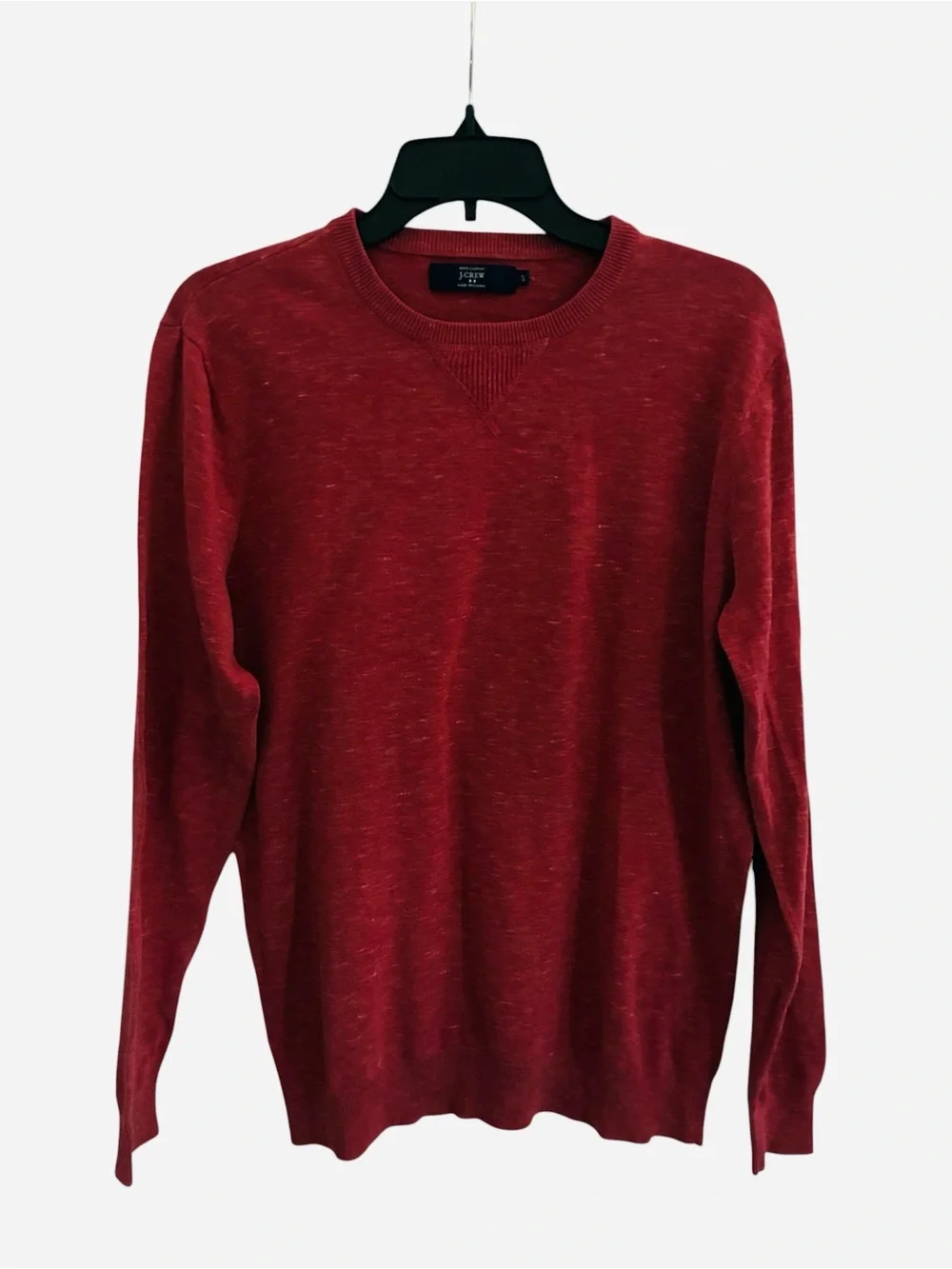 J. Crew Men’s Heathered Crimson Crewneck Sweater Size M